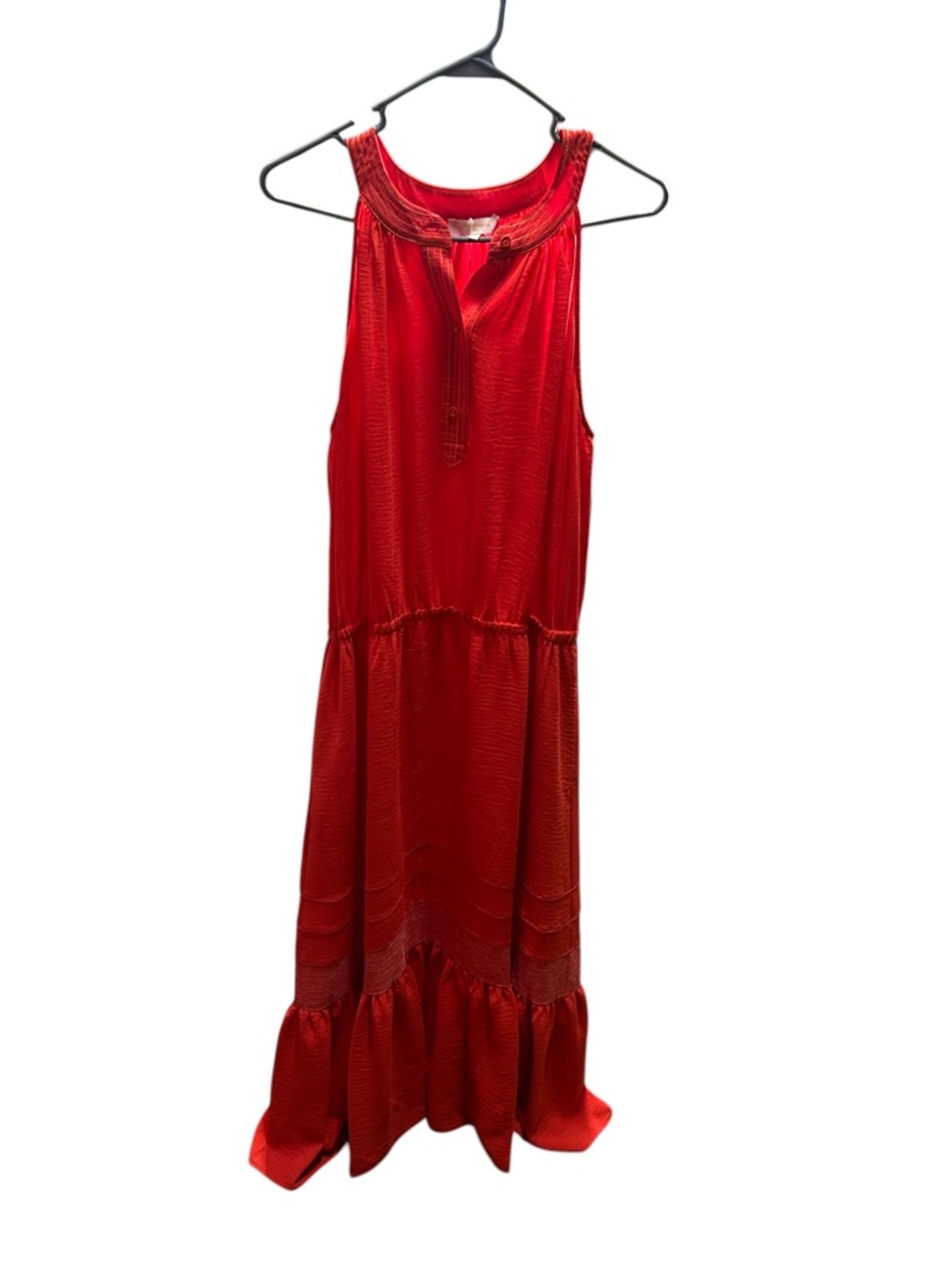 NWT Ramy Brook Carmen Midi Dress Flame Color Size XL - Picture 3 of 11